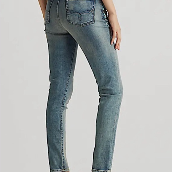Lauren Ralph Lauren Mojave Blue Wash Jeans - Picture 2 of 15